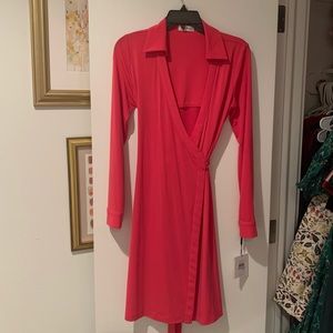 Calvin Klein Pink Wrap Dress